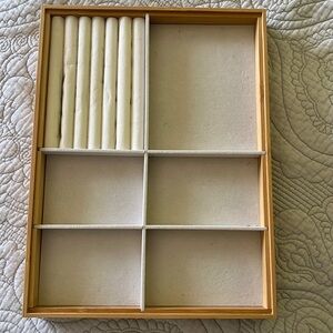 Bamboo stackable jewelry tray